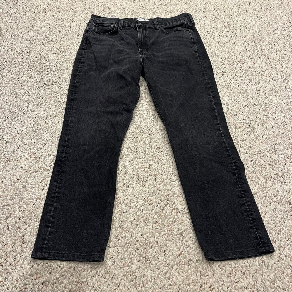 Agolde Merrel Straight Jeans Sz 30 Grunge Black Denim Casual 25" Inseam
